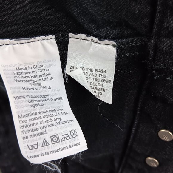 MADEWELL Women's The Oversized Jean Jacket in Lunar Wash Black Denim Size S - Picture 7 of 8